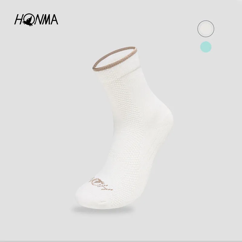 HONMA Ladies Golf Socks Mid Cut Breathable Lightweight Sport Socks Soft Casual Socks for Golf Travel Daily Wear