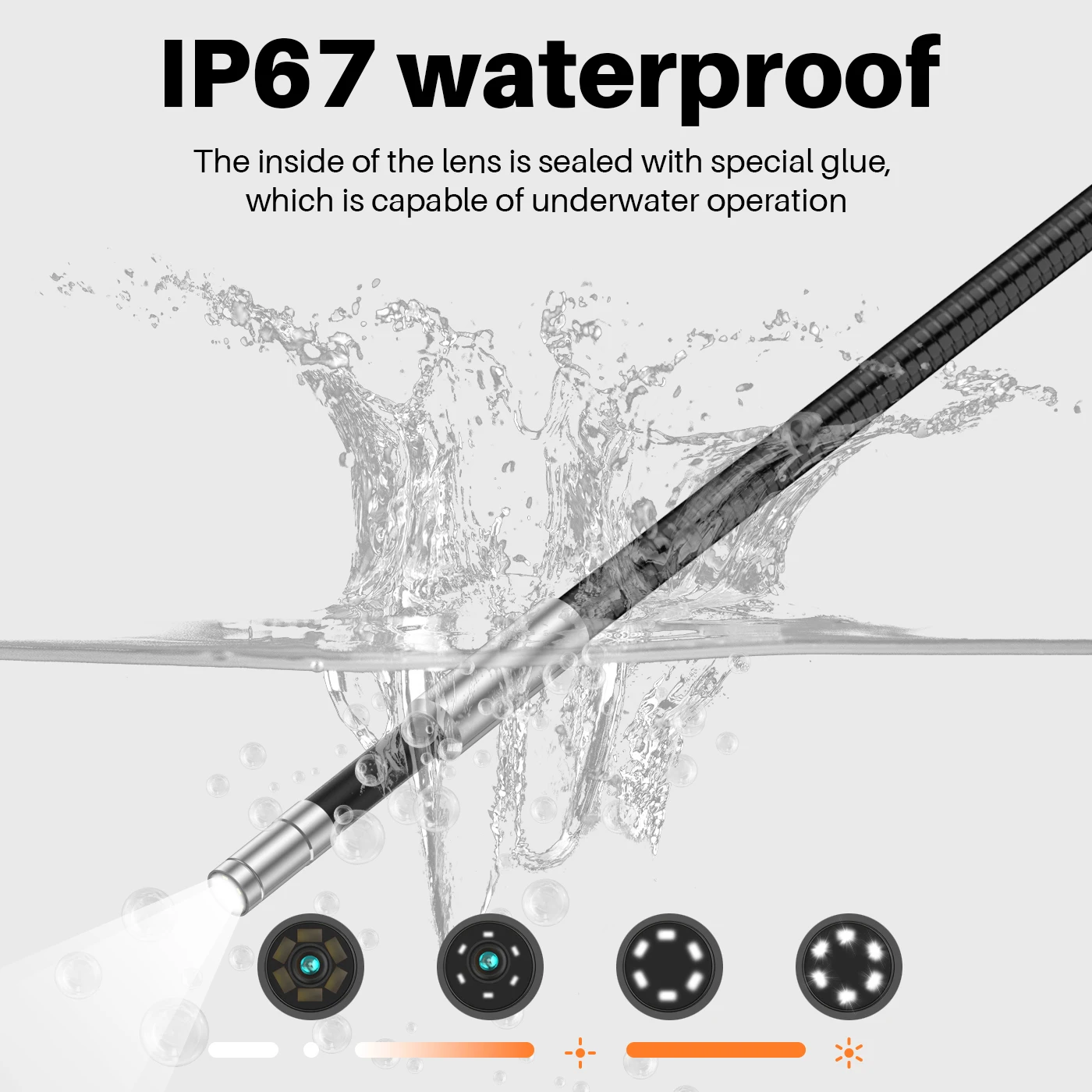 6mm 4 Way Articulating Borescope 1080P 5 "Screen Steering Endoscope Industrial Automotive Car Inspection Camera 1m 2m Cable