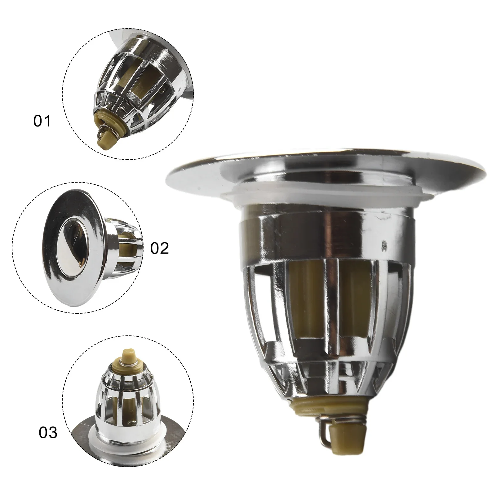 Package Content Bathroom Sink Plug Stopper Construction Universal Design Wash Basin Core Construction