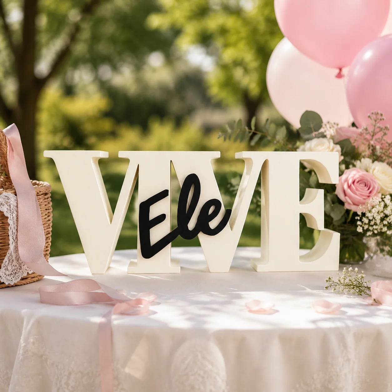 Plaque nominative personnalisée en PVC et bois VIVE, décoration de table pour chambre à coucher, cadeau de mariage, anniversaire, été, remise de diplôme, Noël, 1 pièce