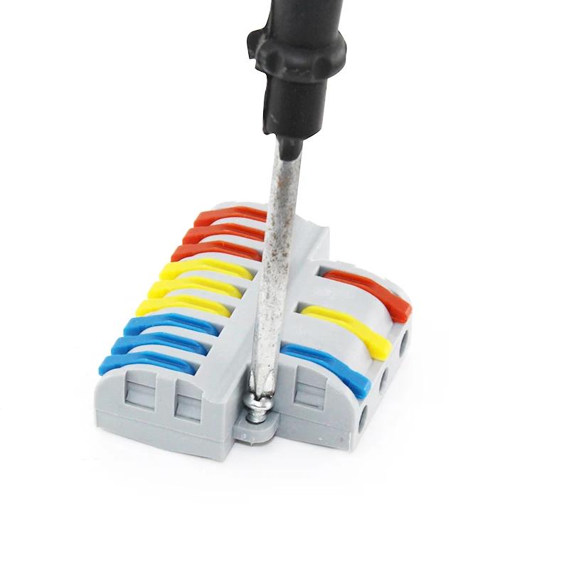 1PCS Fast Electrical Wires Connectors Universal Compact Splitter Lamp Wiring Cable Connector Push-in Conductor Terminal Block