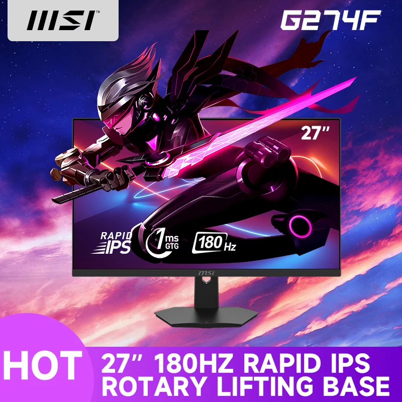 MSI 게임 및 E스포츠 모니터, IPS 스크린 패널, 블루 라이트 방지, 27 인치, G274F, 180Hz 