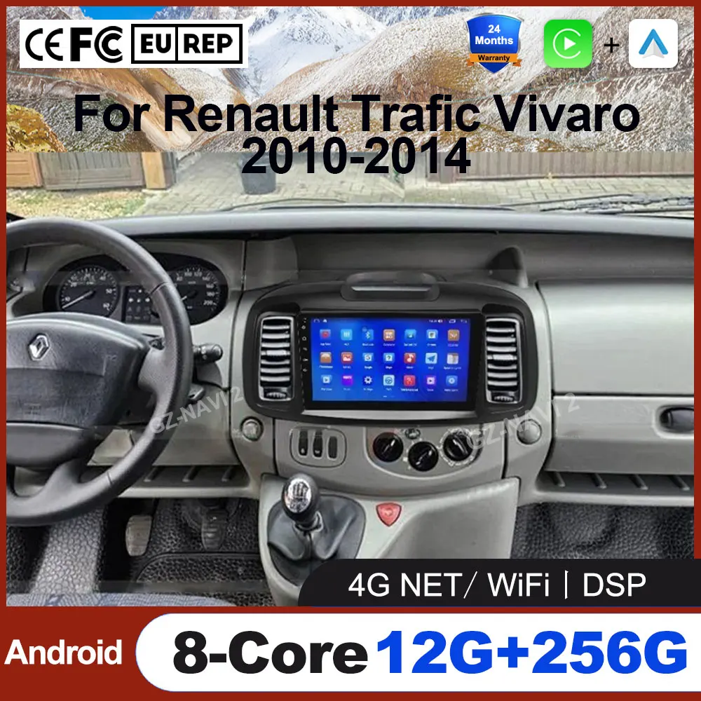 

Carplay 4G WIFI для Renault Trafic Vivaro 2010-2014 Видеоплеер Android Авто Авто Радио GPS Навигация Мультимедиа Стерео SWC