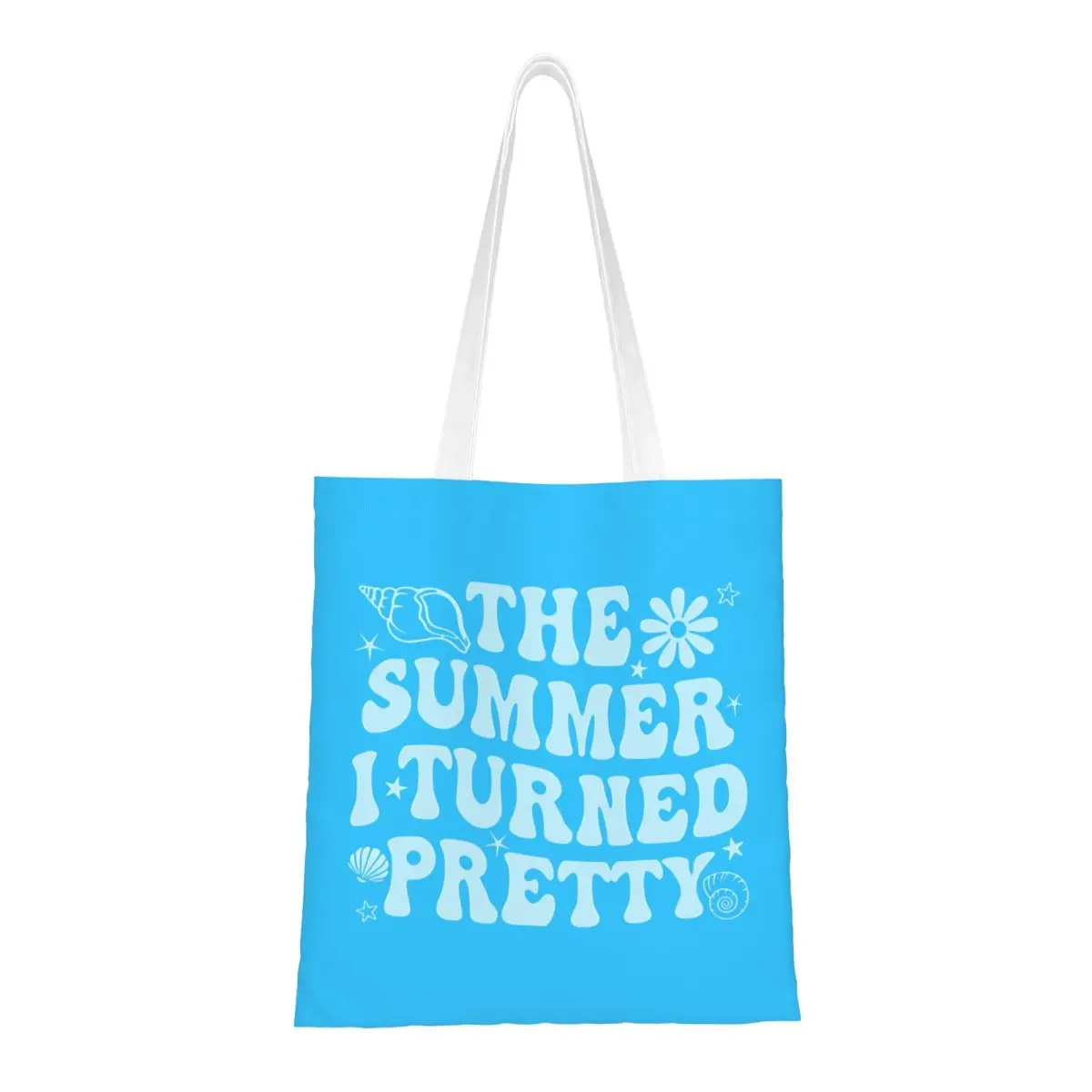 

Летняя сумка-тоут из холста «I Turned Pretty 2025», эстетичная сумка для покупок большой вместимости для унисекс