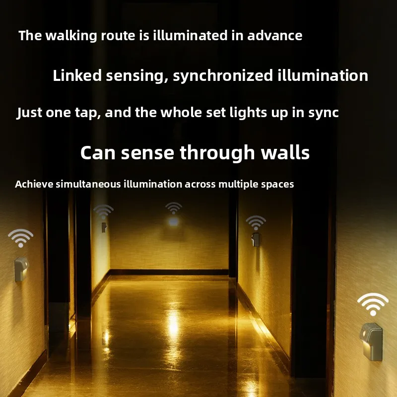Linked Charging Magnetic Suction Bedroom Bedside Night Light Corridor Staircase Passage Inductive