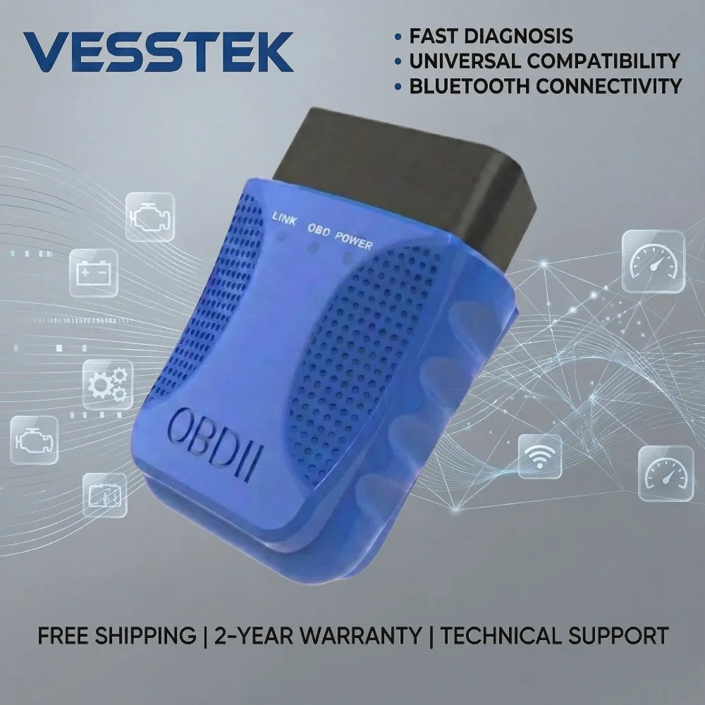VESSTEK V30 Universal OBD2 Scanner Car Fault Code Reader Diagnostic Clear Error Codes Check Engine for All OBDII Protocol Cars