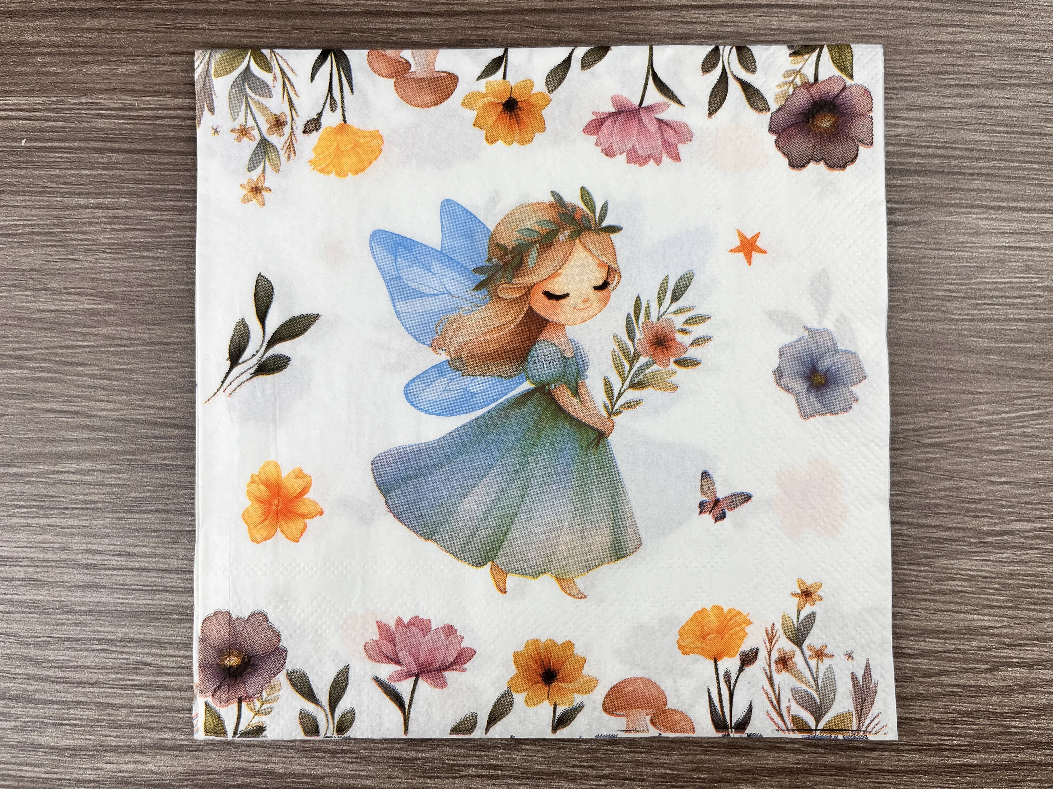 Butterfly Fairy Party Disposable Tableware Paper Plate Cup Napkin Tablecloth Little Fairy Girl Birthday Party Decoration