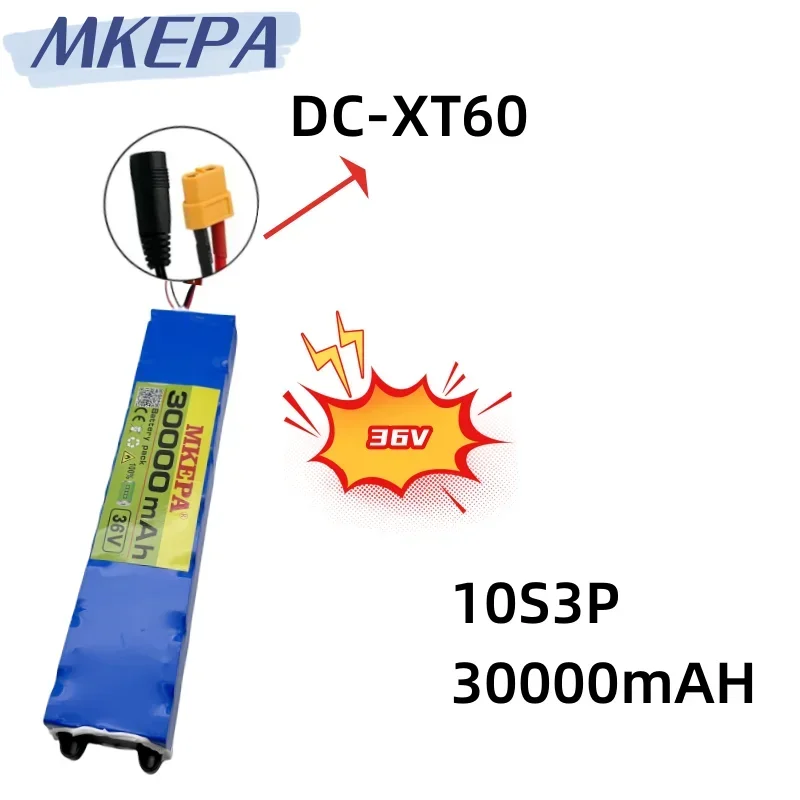 Mkepa 10S3P 36V 30000mAh 36v Electric Scooter Battery Pack 18650 Lithium M365 Electric Scooter 36v Battery Scooter