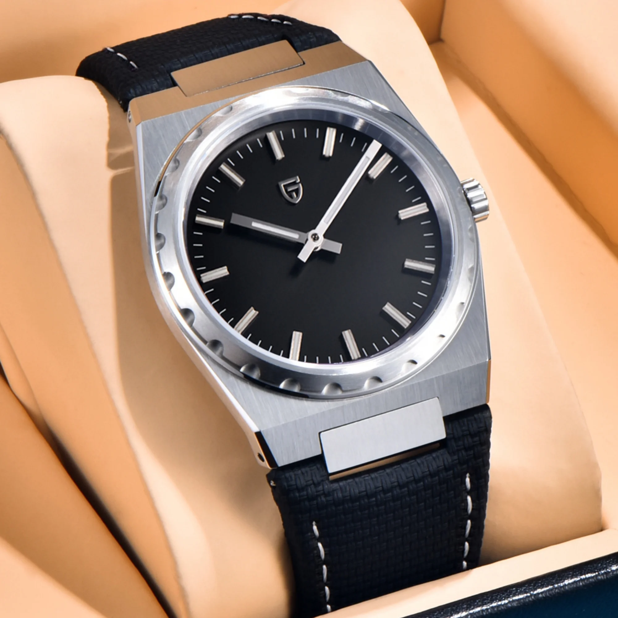 PAGANI DESIGN 2025 New Men Quartz Watch 7mm 222 Stainless Steel Rubber Sapphire Crystal  Waterproof 100m Reloj Hombre