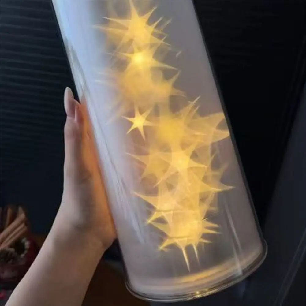 DIY Star Night Light 3D Three-dimensional Handmade Desk Lamp Translucent Hexagonal Star Ambient Lighting