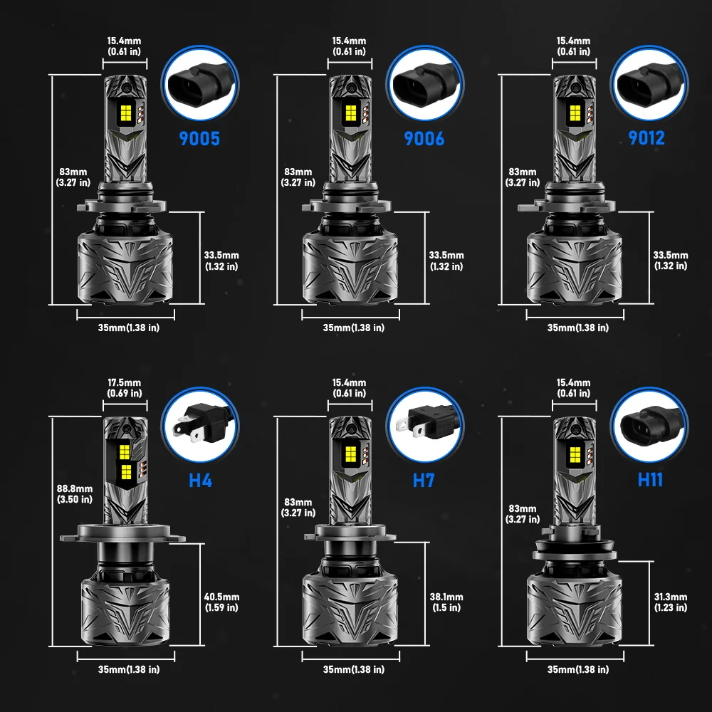 NOVSIGHT H7 Led phares de voiture ampoule lampe Super lumineux 240W 50000LM LED sans Canbus H4 H11 9005 9006 boîte de conduite 1000% UP