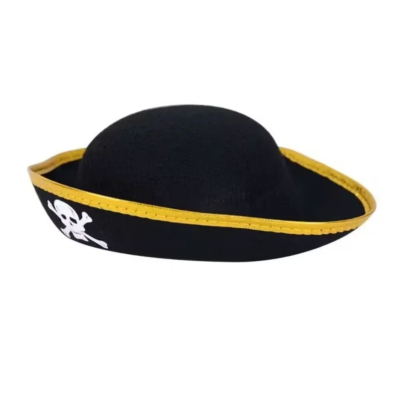 Piratenhoeden Halloween rekwisieten Cosplay Dansfeesten Kinderen/volwassenen Caribische piraatkleding Hoeden met gouden en zilveren randen