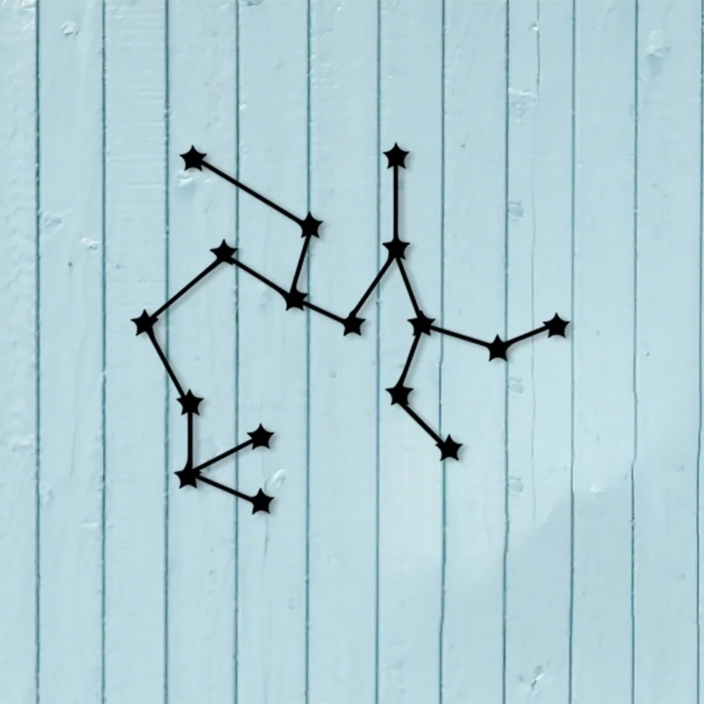 CIFBUY Wrought Iron Metal Wall Art Sagittarius Zodiac Constellation Sculpture Astrology Decor For Office Home Hanging Accent