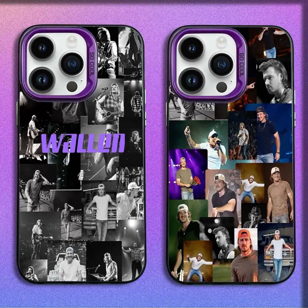 

Phone Case For iPhone 16,15,14,13,12,11,Mini,Pro,E,MAX Singer M-Morgan Wallen Purple Candy Matte Shockproof Cover