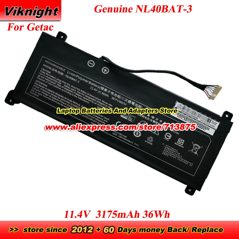 Genuine NL40BAT-3 Battery 3ICP7/60/57 for Mechrevo Creator young15 I3 CLEVO NL41GU IGER E1 F1 6-87-NL40S-32G21 6-87-NL4CS-32B01