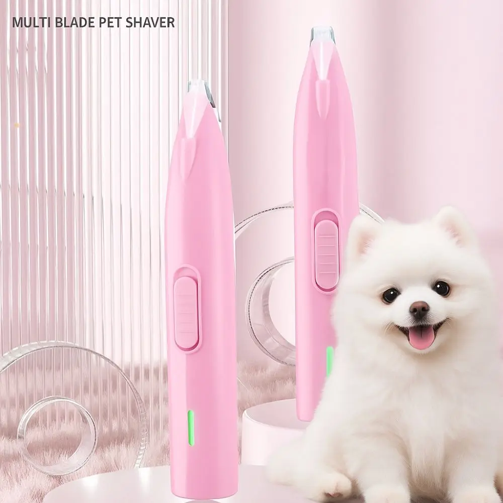 

Care Supplies USB Rechargeable Pet Hair Clipper Low Noise Mute Cat Electric Shaver with LED Pet Hair Trimmer Foot Trimming