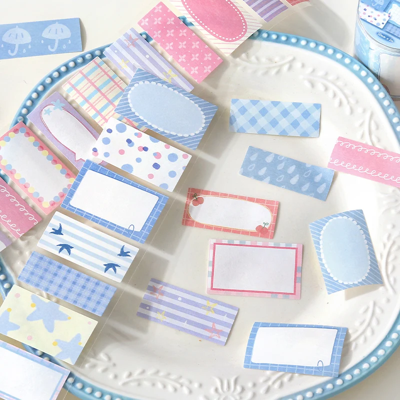 Étiquette autocollante série Shard de couleur claire, 50mm x 3m, Kawaii Ins, bande autocollante, Collage fait à la main, papeterie esthétique pour Scrapbook