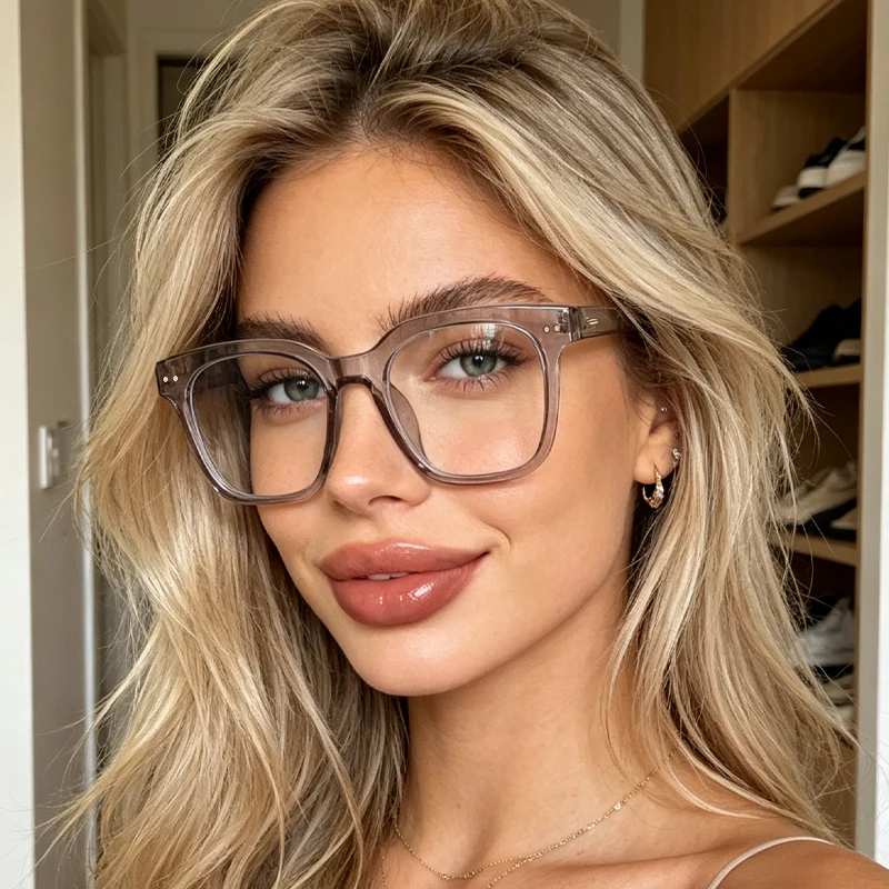 1pc minimalist square glasses, all-match for daily shopping and gatherings, the same style for men and women