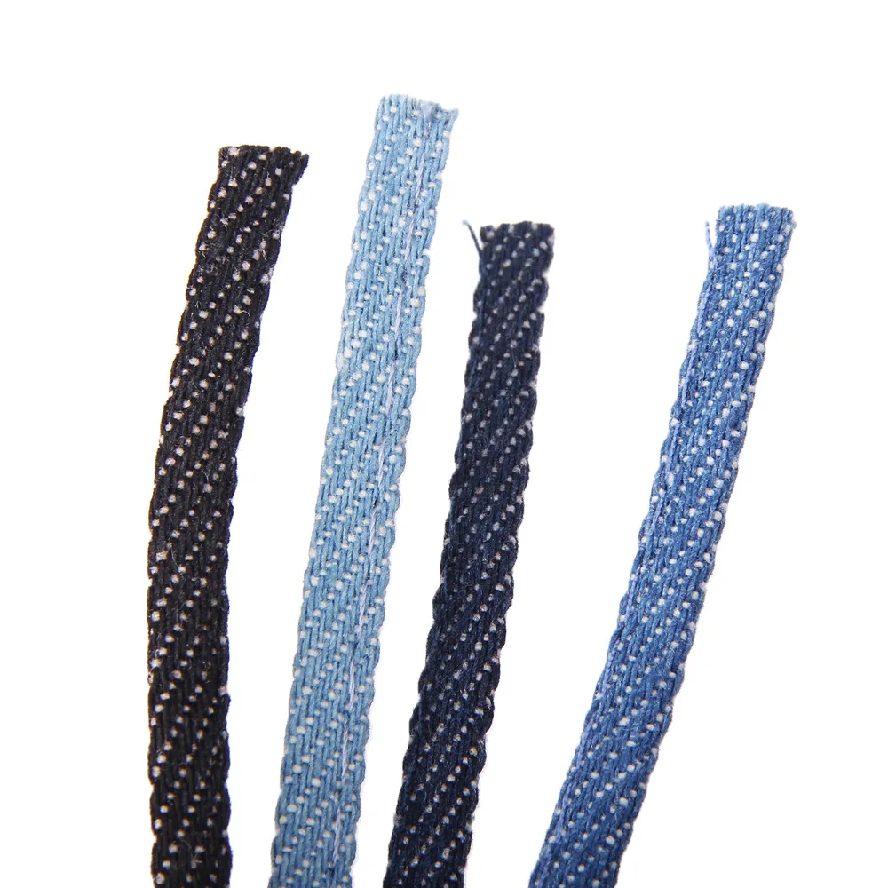 5 Meter Denim-Stoffseil 5mm Flachkordel Bastelzubehör Dekorationsband DIY Haarschmuck Schleife Armband Schmuckherstellung Kordelzubehör – Detail 2