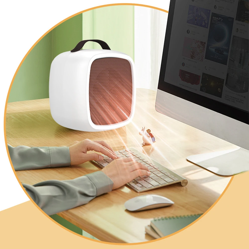 Mini riscaldatori portatili Desktop domestico Muti Riscaldamento rapido Ventola più calda 500W Riscaldatori ad aria calda in ceramica PTC per interni Ufficio Inverno