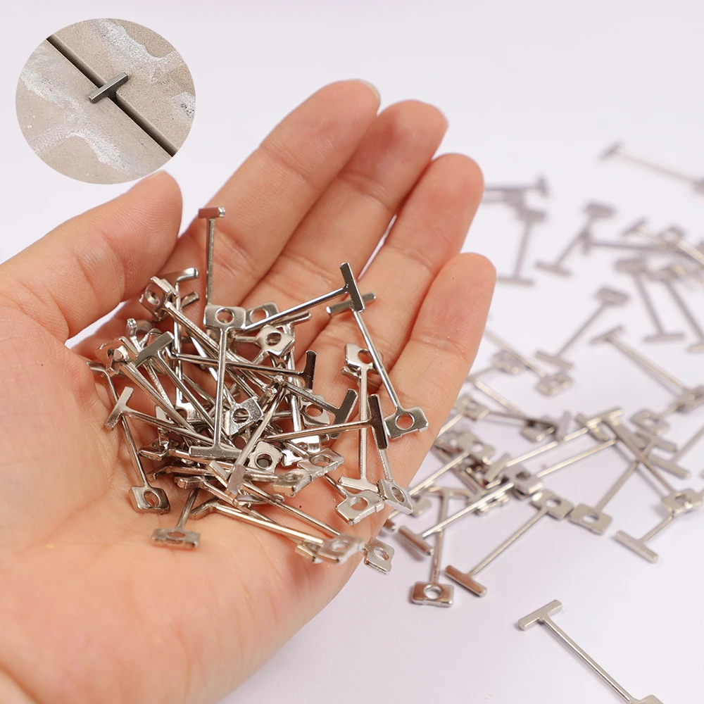 100Pcs 1.5mm Replacement Steel Needles Tile Leveling System Level Wedges Locator Device Tiles Positioning Construction Tool