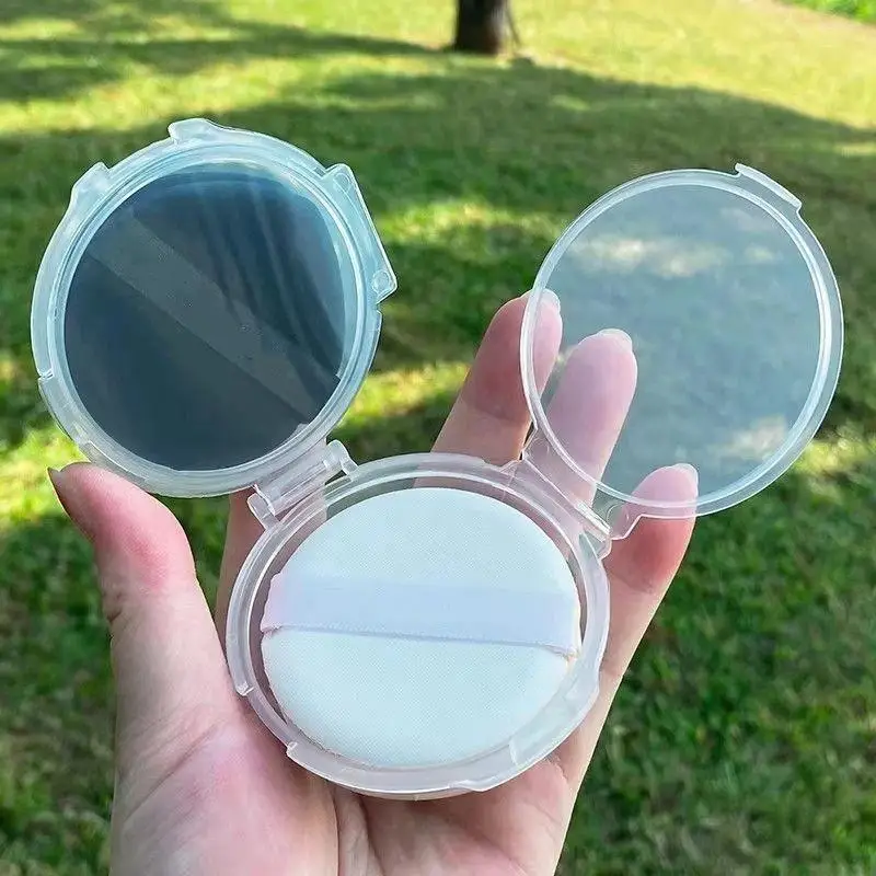 Double-layer Folding Powder Puff Storage Box Water-resistant Thickened Enlarged Cosmetic Holder for Bathroom Travel Daily Use