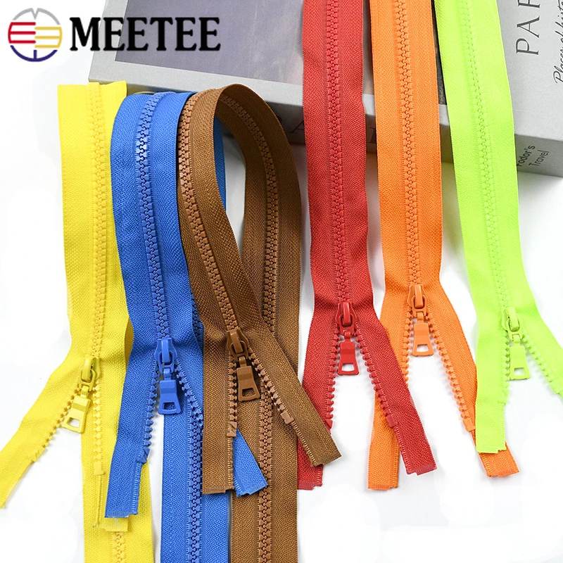 

6Pcs 5# Resin Zippers 15-25cm Close-End 30-80cm Open-End for Jacket Garment Bags Decor Sewing Replacement Repair Tailor Supplies
