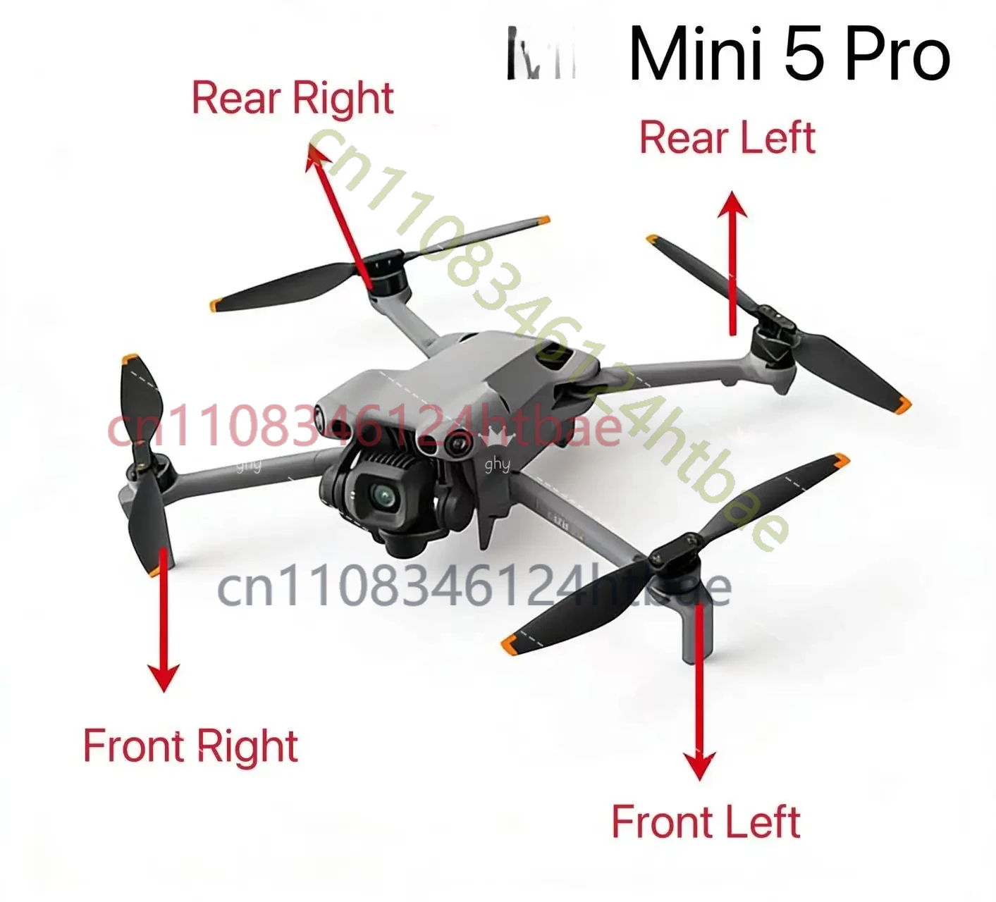 

Used For DJI MINI 5 Pro Front Left Arm/Front Right Arm/Rear Left Arm/Rear Right Arm
