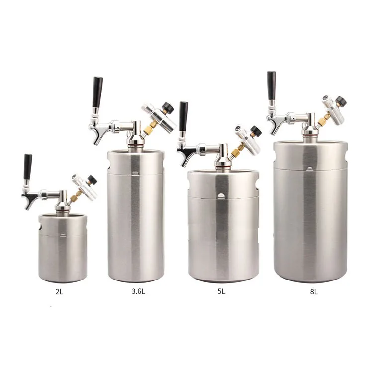 Bomba de barril de cerveza de acero inoxidable de alta calidad, equipo regulador de Co2, sistema de dispensación de cerveza, 2L/3,6l/5L/8L