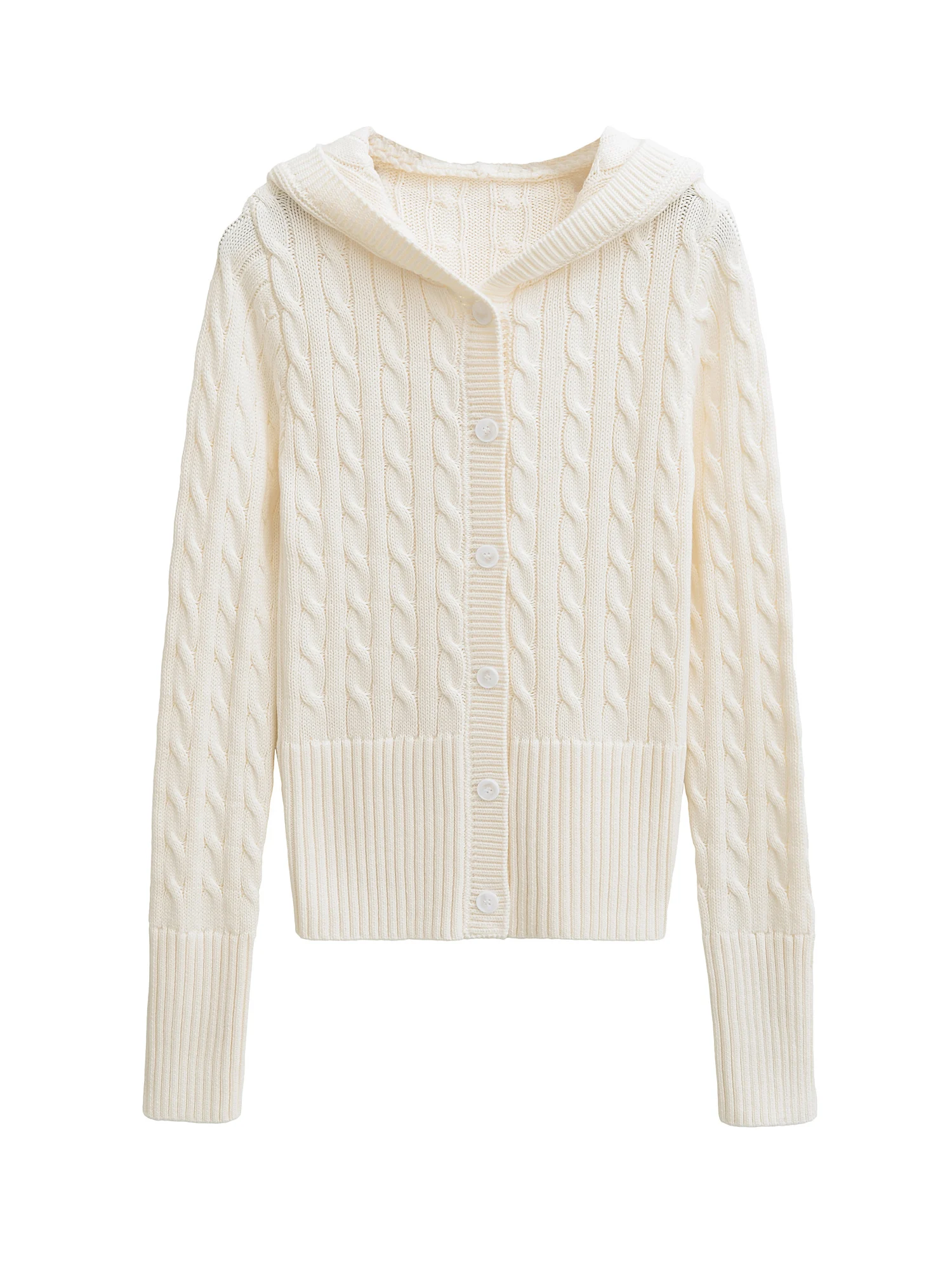 

American Retro Thiened Slimming Heavy Work Twisted Hat Knitted Sweater Cardigan Women Single Buttoned Top Coat