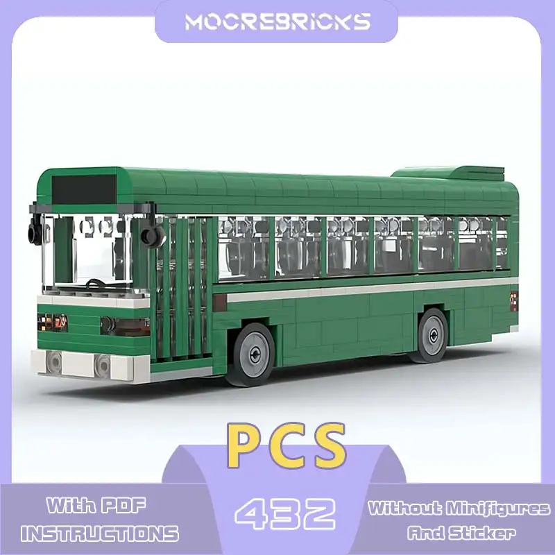 

Green Bricks Single Decker Bus Building Blocks Urban Passenger Vehicles Model Technology Bricks Toy Children's Birthday Gifts