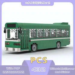 MOC Classic British City Bus Model Building Blocks Retro Single-Decker Passenger Vehicle Construction Bricks Toy Adult Gift