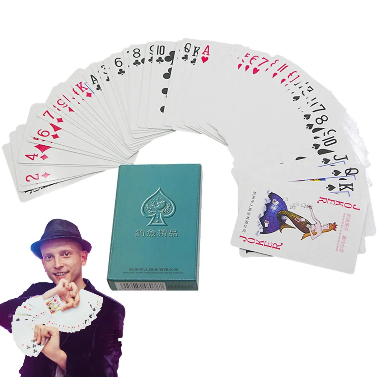 Magician Cards Deck Fishing Magic Playing Cards Great Novelt