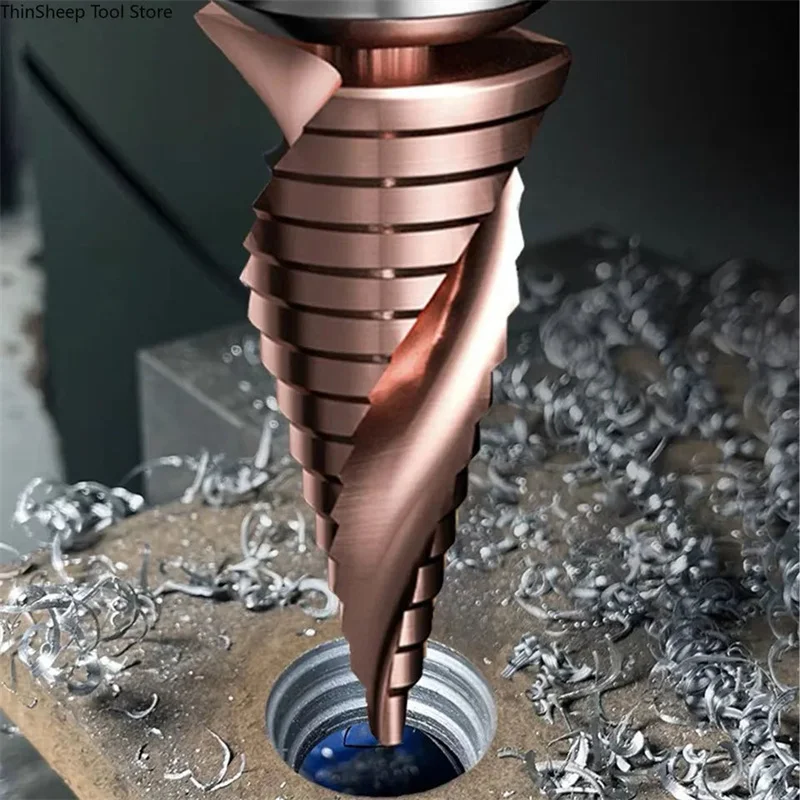 Imagem -02 - Dureza Pagoda Brocas Furos Metal Tawny Duplo Sulco Cone-shaped Cobalto Contendo Broca Aço Inoxidável Alta
