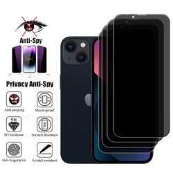 4Pcs For iPhone 13 Glass For iPhone 13 Screen Protector Phone Protective 9H HD Glue Anti-Spy Privacy Tempered Glass iPhone 13