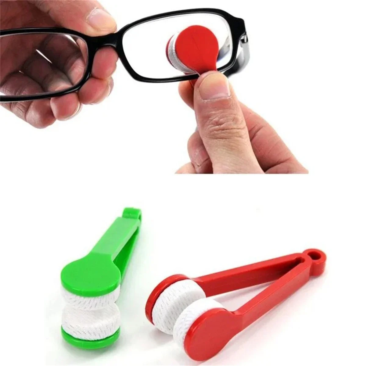 Practical Portable Glasses Cleaning Rub Eyeglass Sunglasses Spectacles Microfiber Cleaner Brushes Wiping Tools Mini - view 4