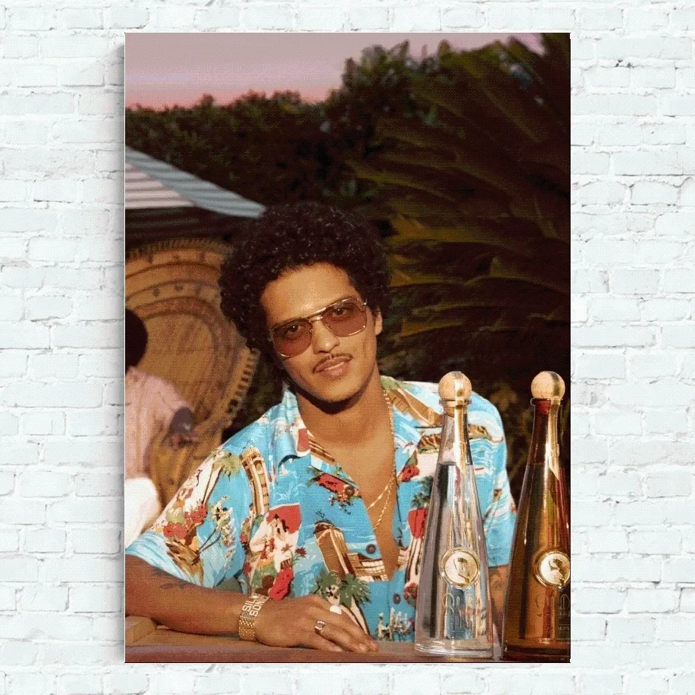Singer Bruno Mars Poster Home Office Wall Bedroom Living Room Kitchen Decoration Painting