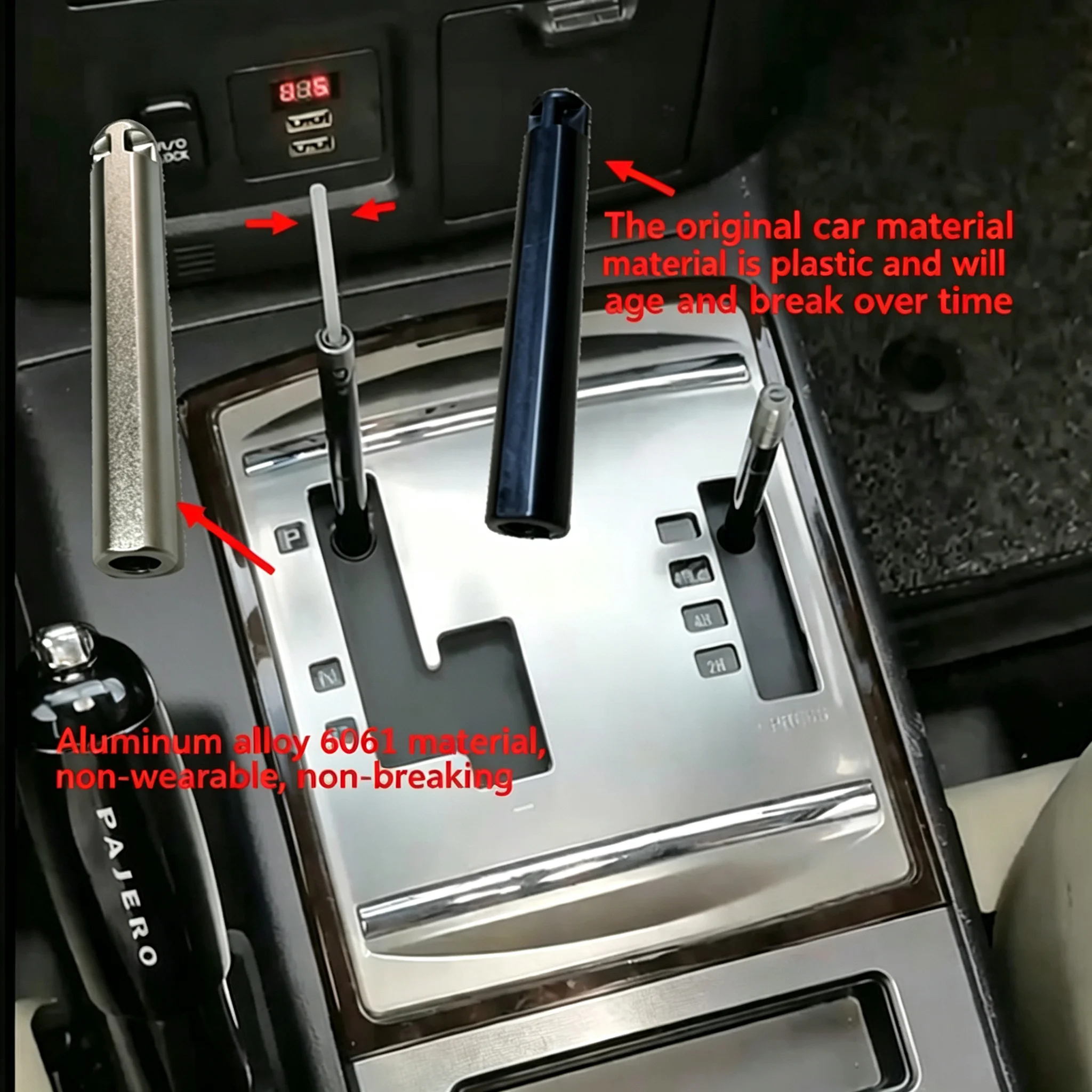 Aluminum Alloy Gear Shift Lever Sleeve 2410A013 For Mitsubishi Pajero V73 V93 V97 2000‑2021 Pajero Sport L200 Triton 2410A084