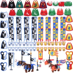 Medieval Military Castle Knight Cloak Series Accessories Building Blocks Soldier Figures Legion Lion Black Eagle Bricks Toy Gift