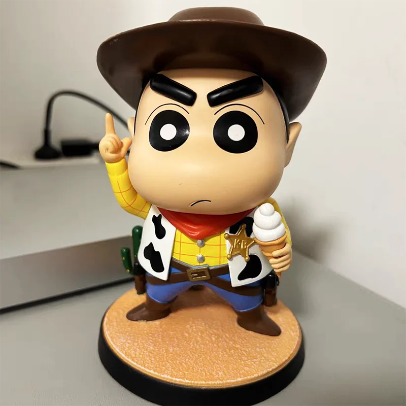 

Anime Crayon Shin-chan Cos Cowboy Action Figure Shin Chan Figuras Toys Manga Kawaii Dolls Collection Model Statue Decoration Toy