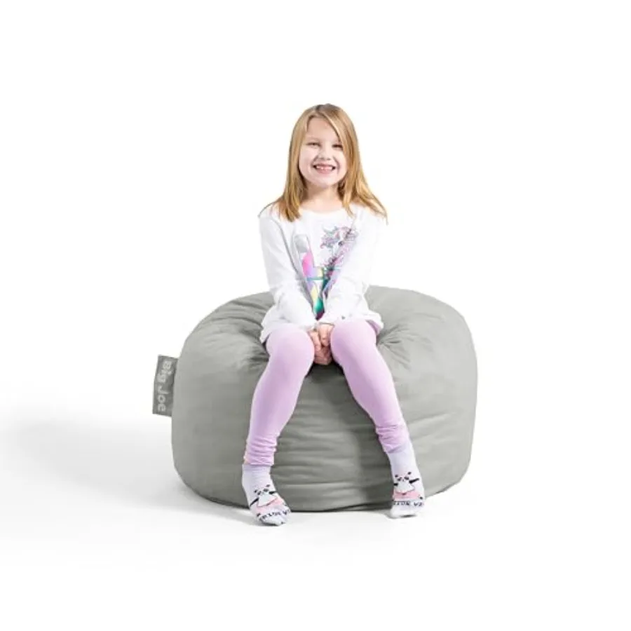 

Кресло-мешок Fuf Foam Filled Bean Bag Chair, серое, из мягкого плюшевого полиэстера, 2 фута
