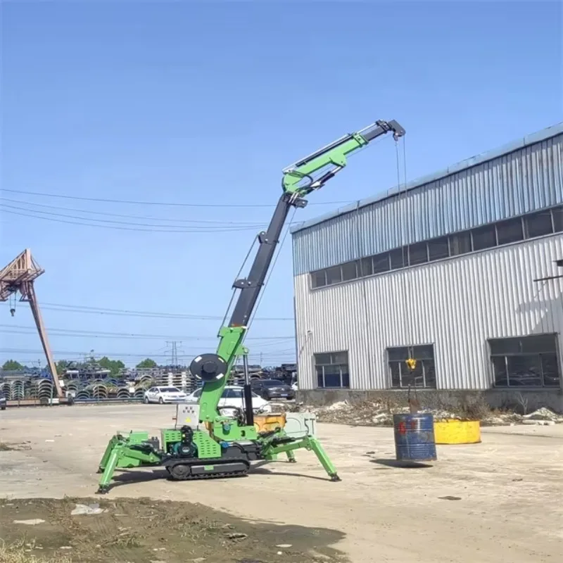 Compact Mini Spider Crane Hydraulic Electric Remote Control Heavy Duty Lifting Crane Equipment