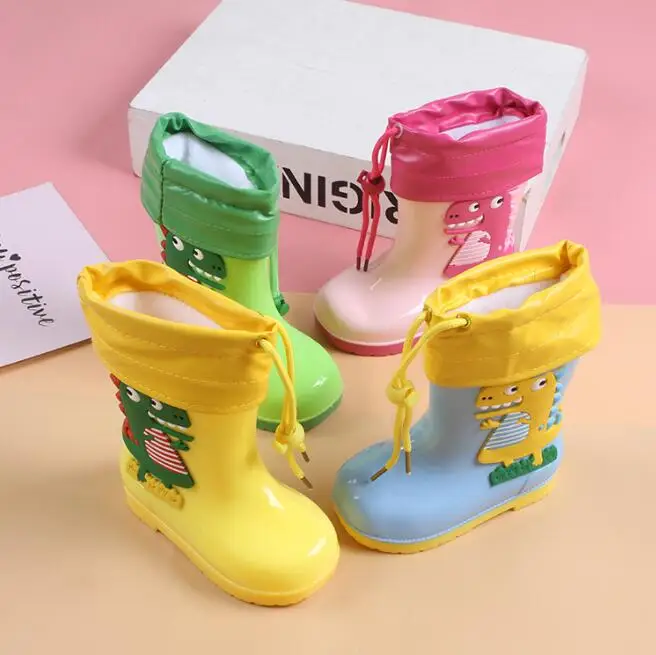 Kids Shoes New Fashion Dinosaur Children\'s Shoes Pvc Rubber Kids Baby Cartoon Shoes Children\'s Water Shoes Waterproof Rain Boots