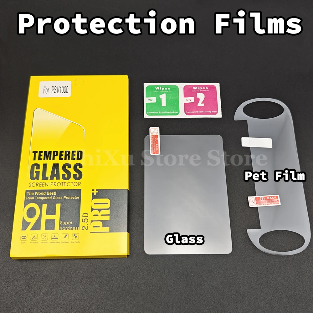 1set Clear Crystal Protective Case For PS Vita 1000 Top Bottom PET Protection Films Transparent Housing Cover for PSV 1000 Game image 6