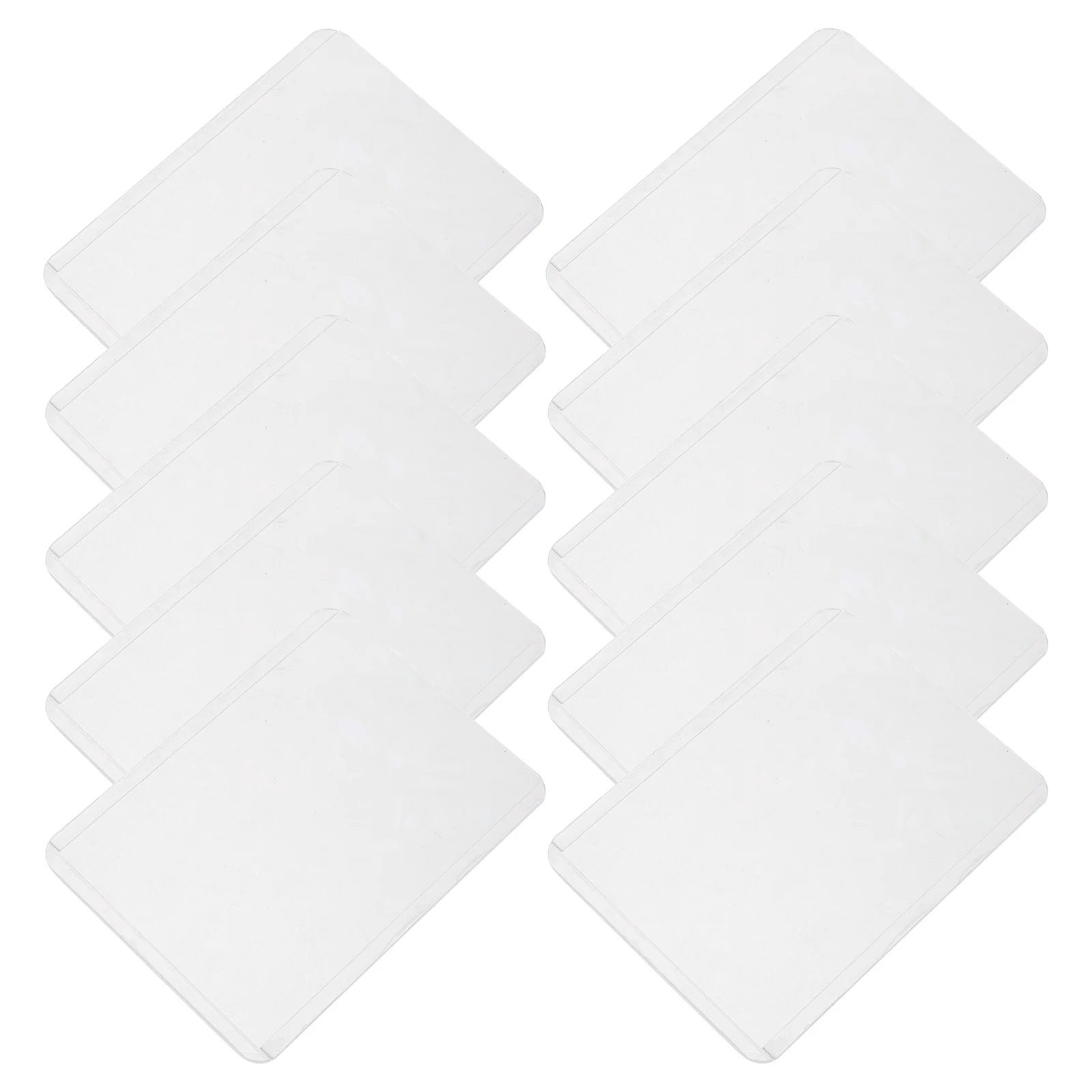 

10 PCS Transparent Hard Card Holder Business Sleeve Sleeves Clear Plastic Cards Badge Case Protectors Pockets
