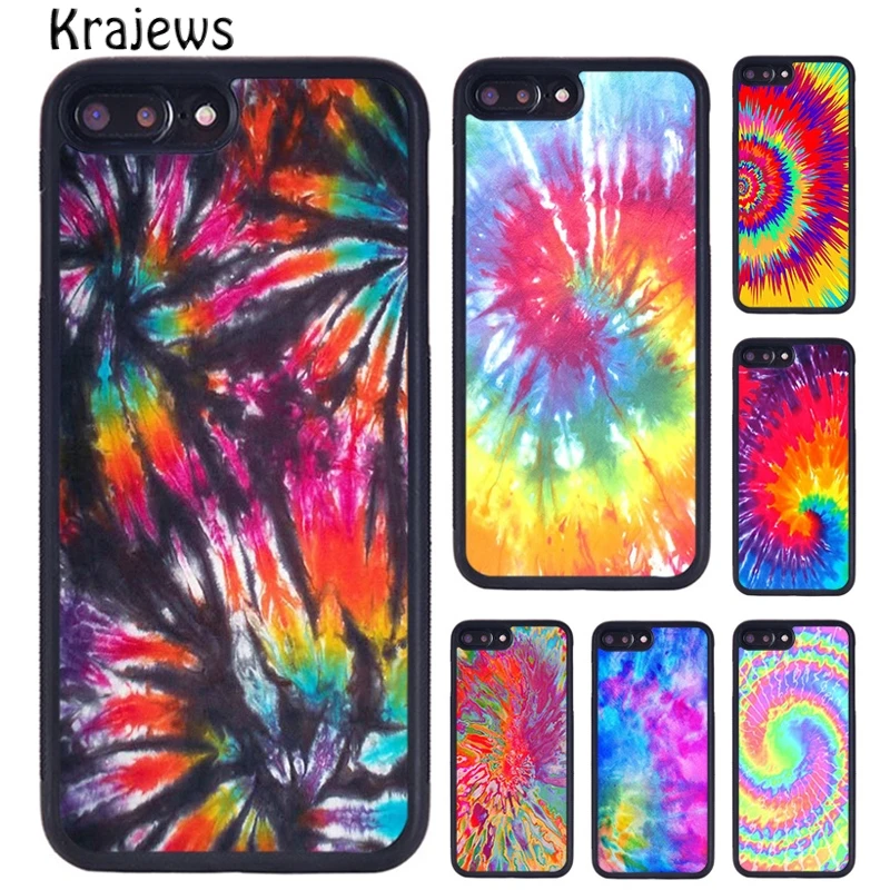 Bunte Tie Dye Rainbow Hippie Art Handyhülle für Apple 16 14 Plus X XR XS 11 12 13 Pro Max coque