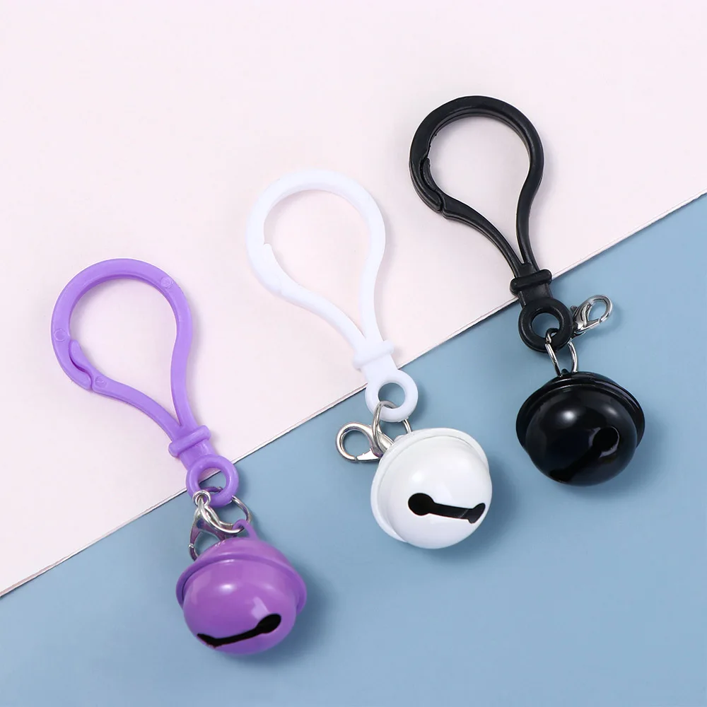 Plastic Keychain Hanging Bell DIY Bag Jewelry Pendant Cute Creative Personality Key Rings Pendant Children Small Gift