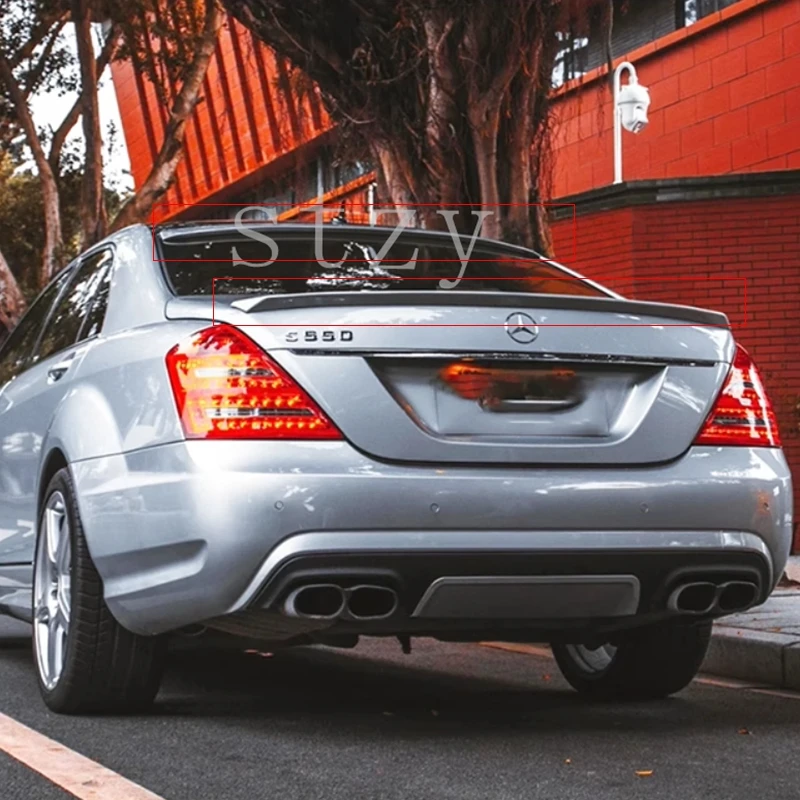 2006-2013 For Mercedes Benz S Class W221 ABS Car r Rear Roof Boot Wing Lip Spoiler