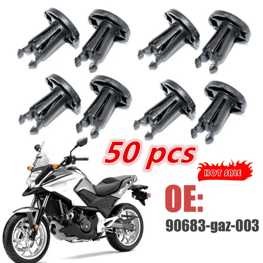 50pcs Black Plastic Car Bumper Clips Fastener Buckle Interior Trim Card Door Liner Fixed Clamp For Toyota 90683-GAZ-003