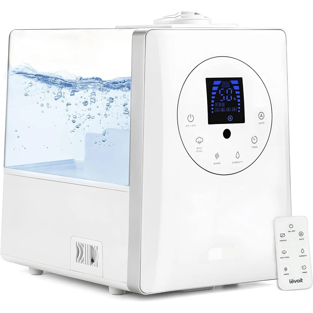 Humidifiers for Bedroom Large Room Home, 6L Warm and Cool Mist Ultrasonic Air Vaporizer for Plants and Whole House